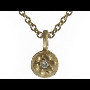 Me & Ro Flower Necklace 10k with diamond